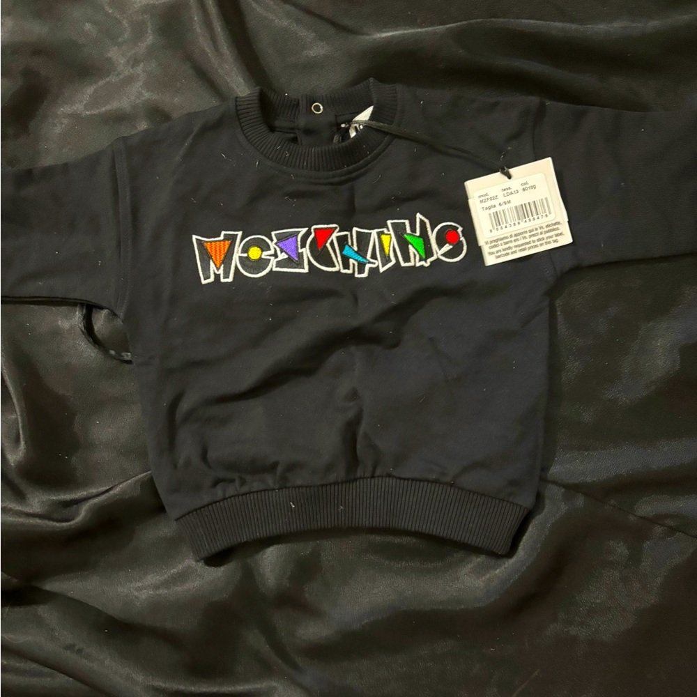Moschino black logo printed sweatshirt